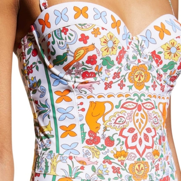 NWT Tory Burch Lipsi Printed One Piece Swimsuit S - Picture 3 of 7